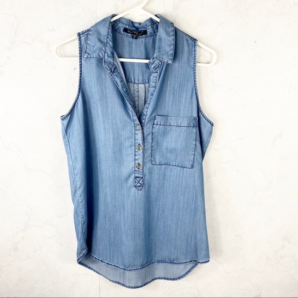 [Velvet Heart] Blue Chambray Denim Top